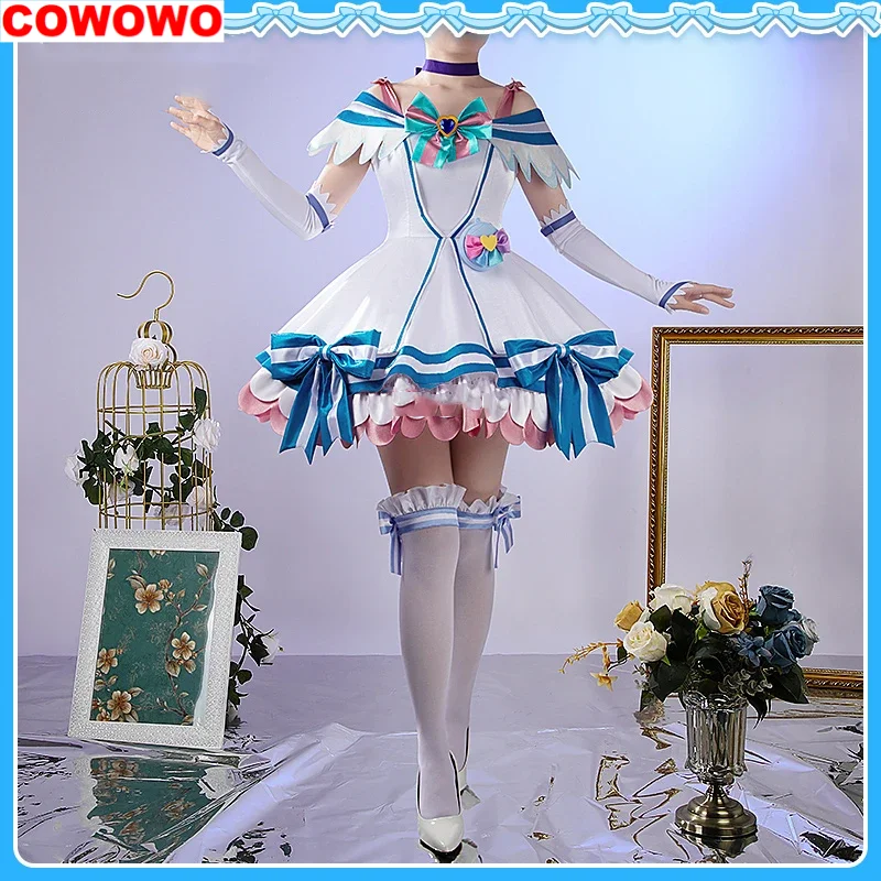 COWOWO Anime Wonderful Precure! Cure Nyammy Elegant Dress Lovely Uniform Cosplay Costume Halloween Party Role Play Outfit