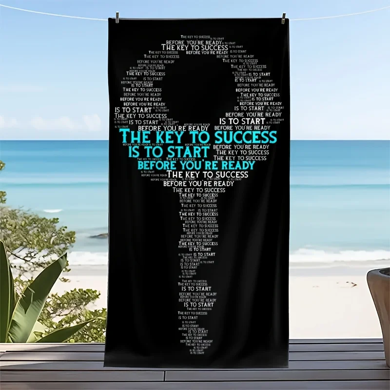 

Пляжное полотенце Success Key Word Art – вдохновляющий дизайн, быстросохнущее, впитывающее влагу, для пляжа и путешествий, 90x180 см (35x71 дюймов)