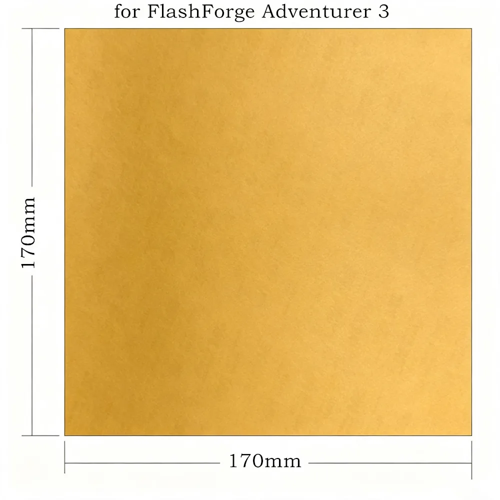 3D Printer PEI Sheet 170x170mm for FlashForge Adventure 3 3D Printer Build Surface with Adhesive Tape PEI Ultem1000 Sheet