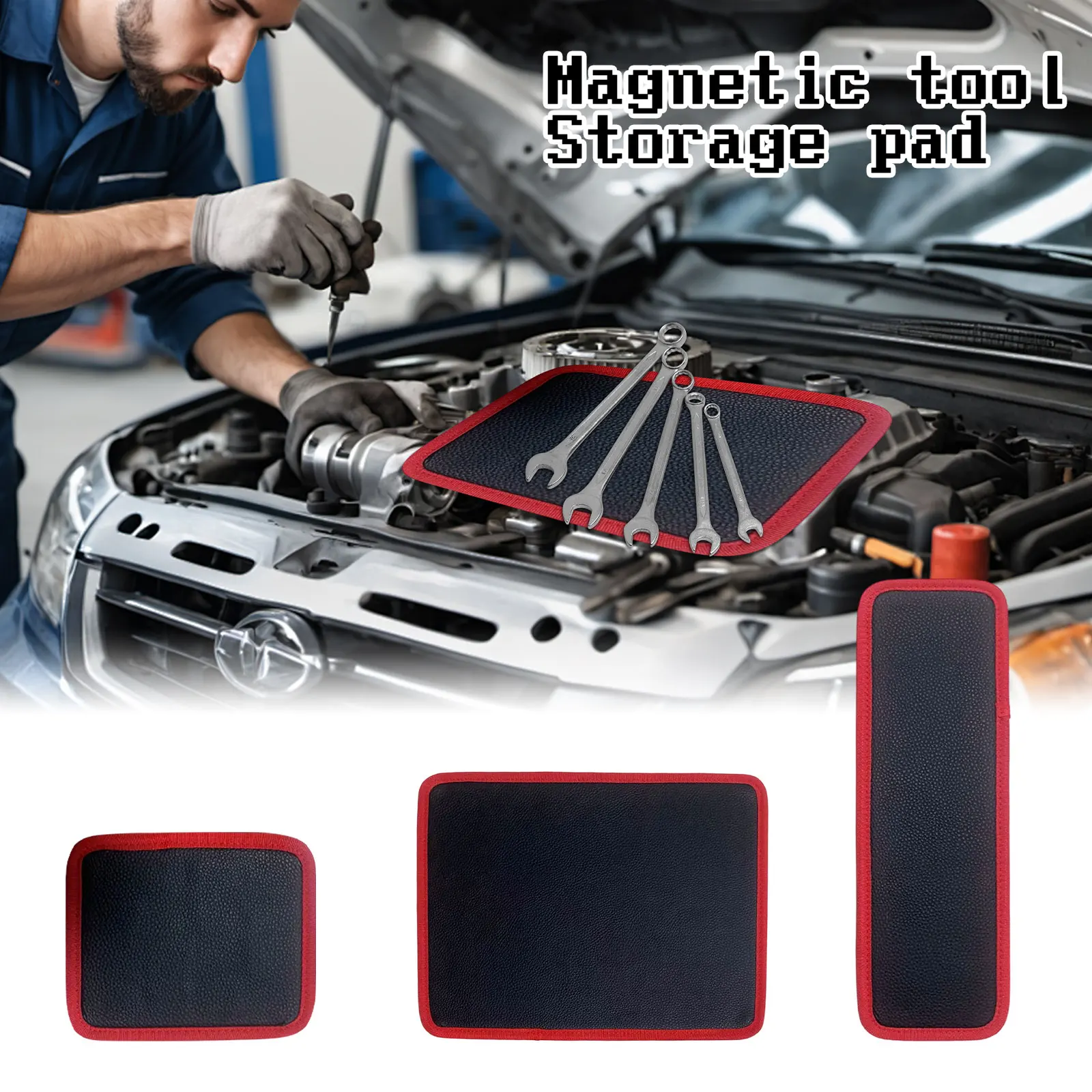 Flexible Magnetic Tool Holder Mat For Bolt Screw Wrenches Collapsible Magnetic Tool Tray And Telescoping Magnetic Pickup Tool