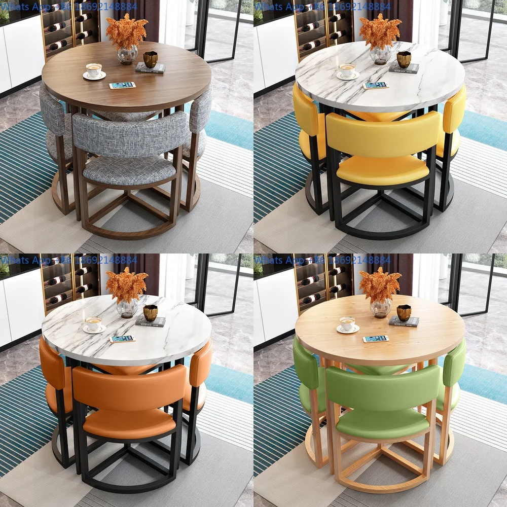 Simple Dining Table Set for Small Homes Balcony Use Space Saving Furniture for Lounge and Reception Areas