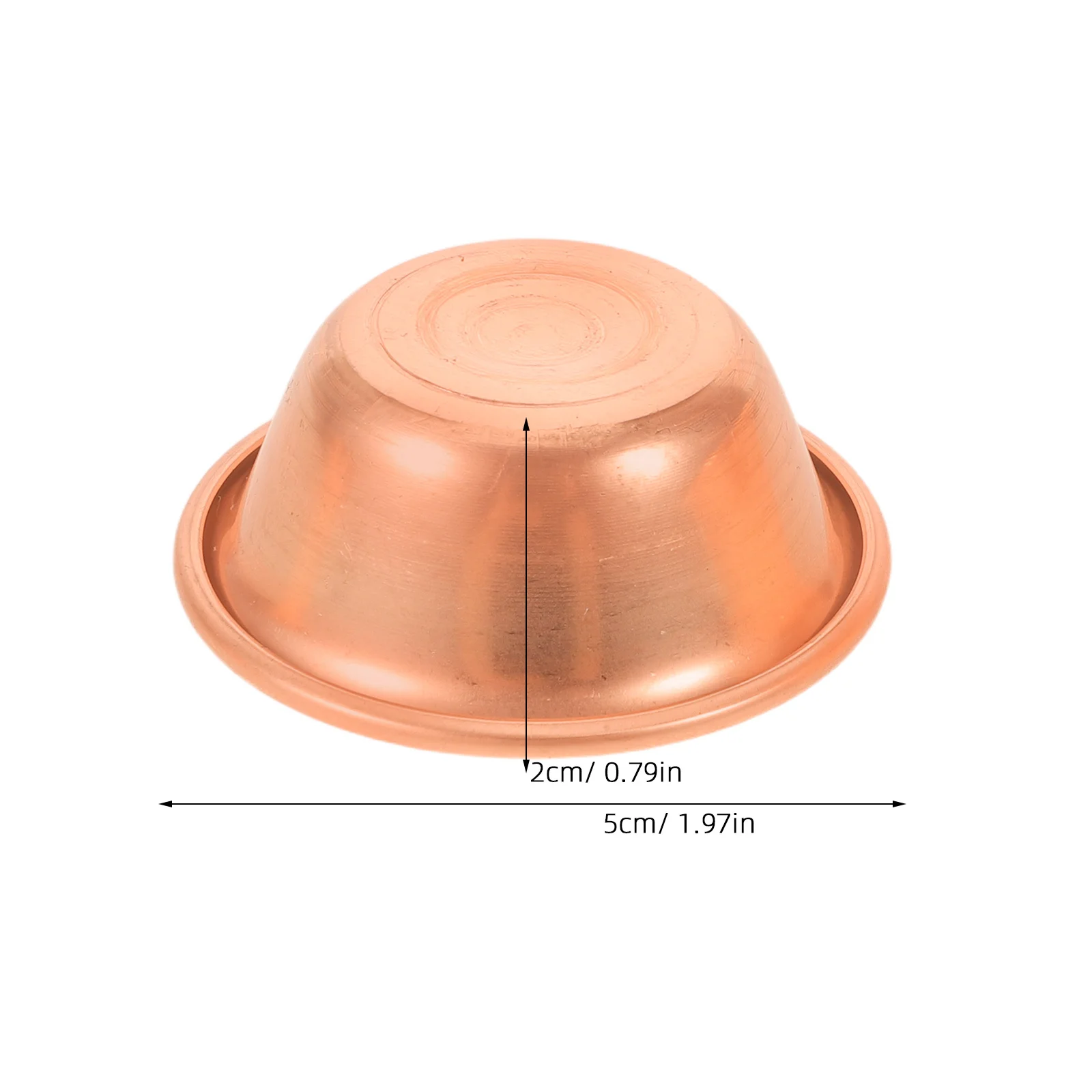 8 Peças de Mini Tigelas de Cobre para Ofertas, Tigelas Rituais de Latão de 2 Polegadas para Cerimônia de Água Budista, Templo Doméstico, Meditação, Decorativas e Sagradas