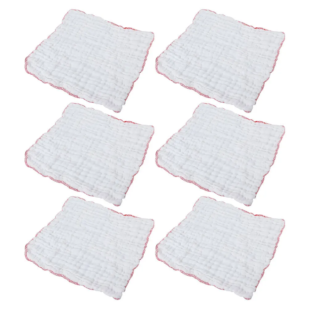 6 قطعة مناشف المطبخ القطنية المتينة ماصة تنظيف الملابس للأطباق والطاولات والأثاث متعدد الاستخدامات لا خدش لينة 12 طبقات #2