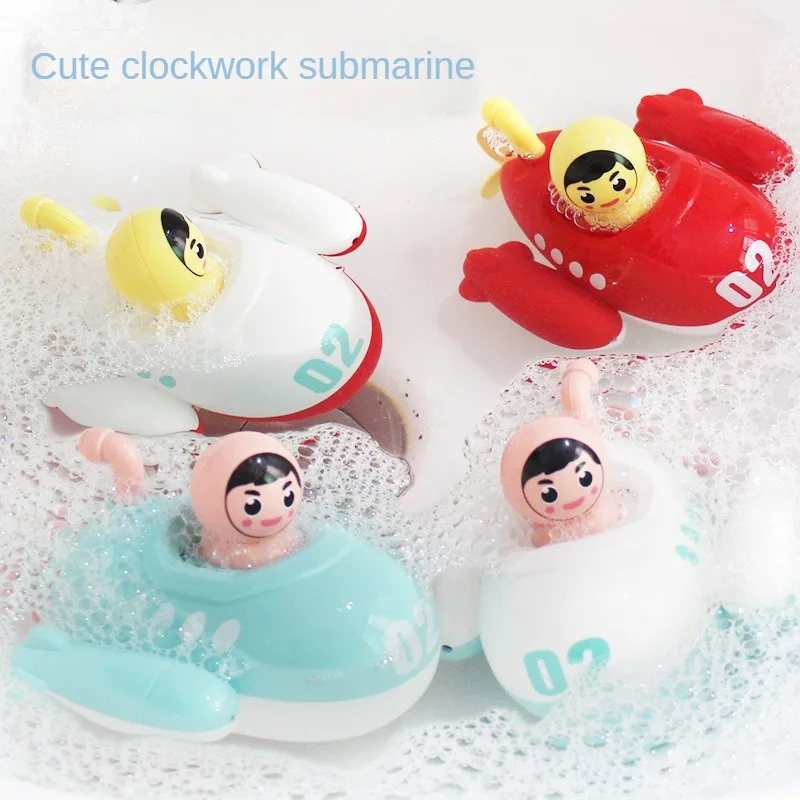 Baby Bath Toys Submarine Wind Up Toy Clockwork Ship Boat Kids Water Toys Swimming Pool Beach Game Toddler Boy Toys Children Gift