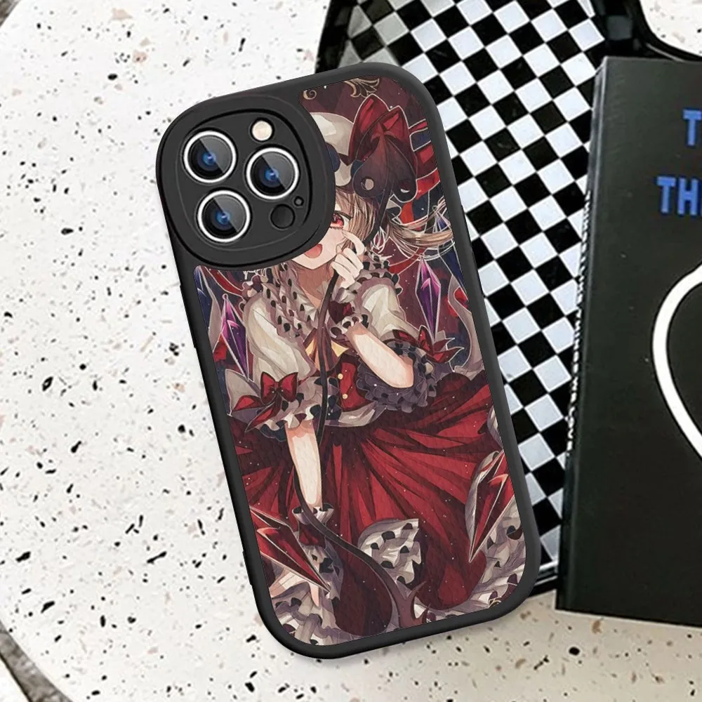 Anime Touhou Scarlet Eyes Phone Case Hard Leather For iPhone 14 13 12 Mini 11 14 Pro Max Xs X Xr 7 8 Plus Fundas