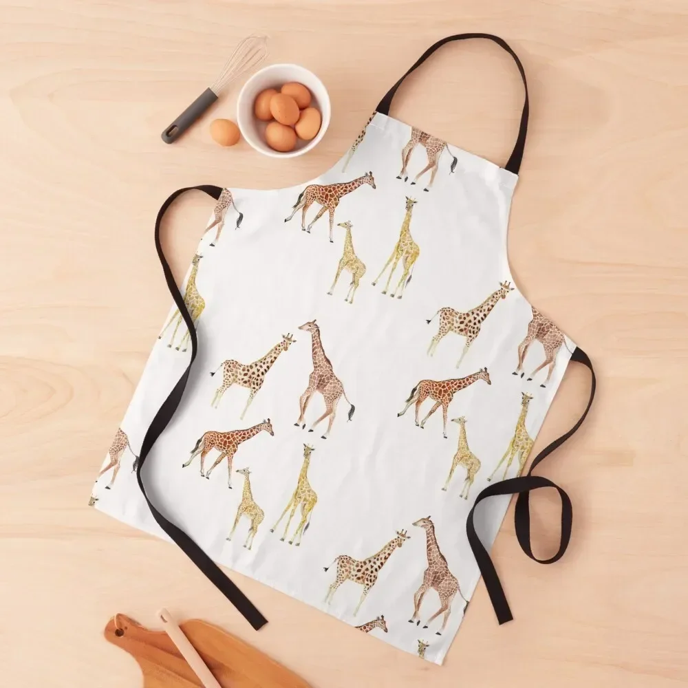 

Акварельный фартук с жирафом, водонепроницаемый кухонный фартук для женщин и мужчин, женские платья для стрижки, фартук