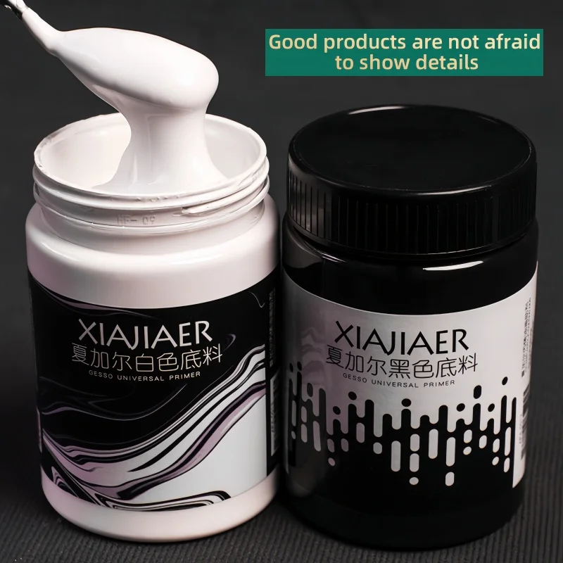300ml/xiajiaer black and white primer Plasticizing paste acrylic medium acrylic pigment additive