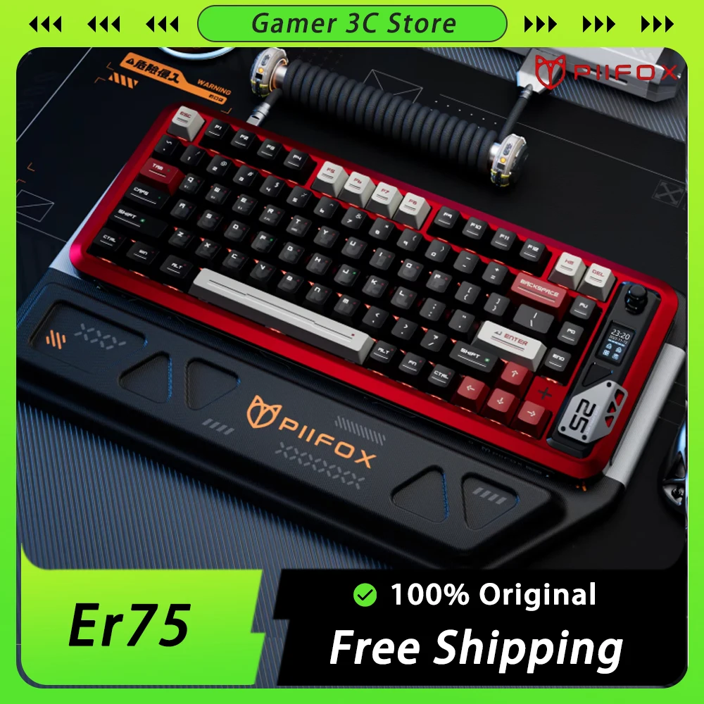 Piifox Er75 Magnetic Switch Keyboard Mechanical Wireless Keyboard Aluminium Alloy 3mode 82key Custom Fps Valorant Gamer Keyboard