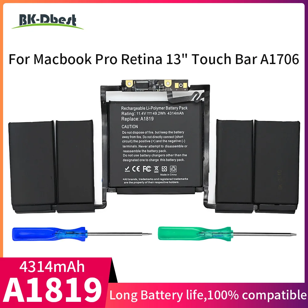 

A1819 Laptop Battery For Apple Macbook Pro Retina 13” Touch Bar A1706