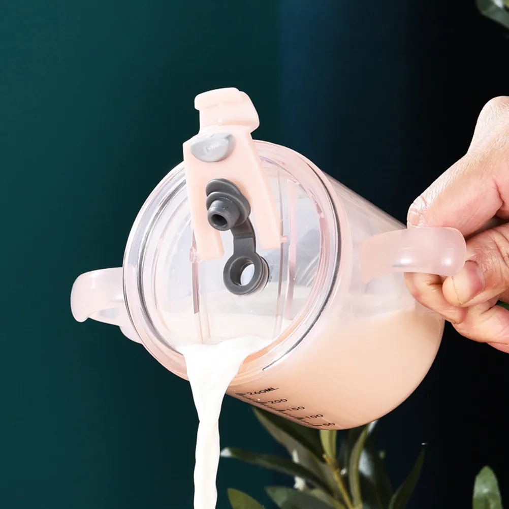 

Baby Water Measuring Straw Durable Kids Milk Cup Scale Design Easy to Hold Toddler Snack Straws Portable Container Feeding Cup