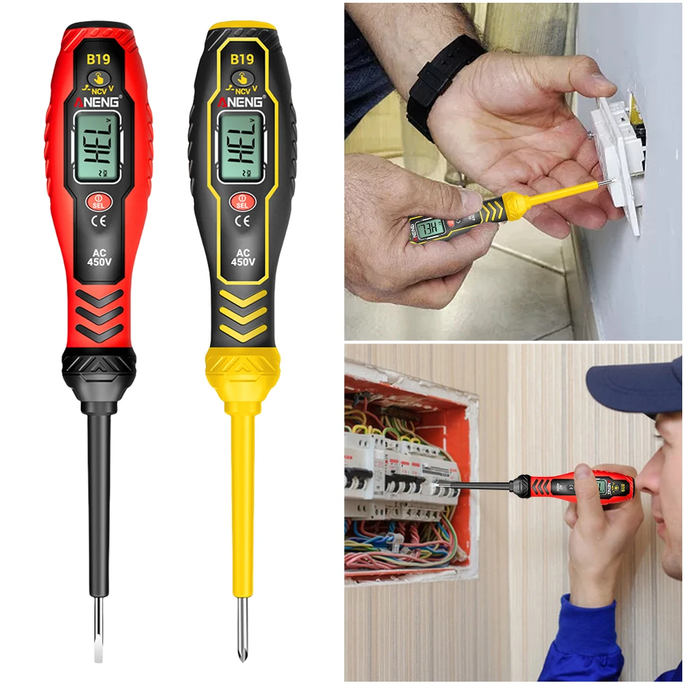 

B19 Voltage Detector Meter Non-Contact Test Diagnostic Breakpoint Finder 30-1000V High Torque Screwdriver Continuity Test Tool