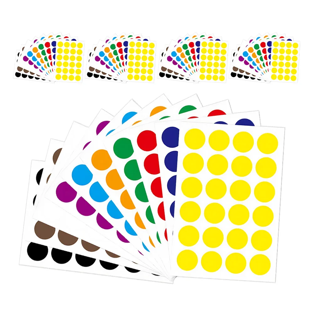 

Dot Stickers Colorful Round Labels Self-Adhesive For School Office Home Organization Color Coding Small Circle Label Dots