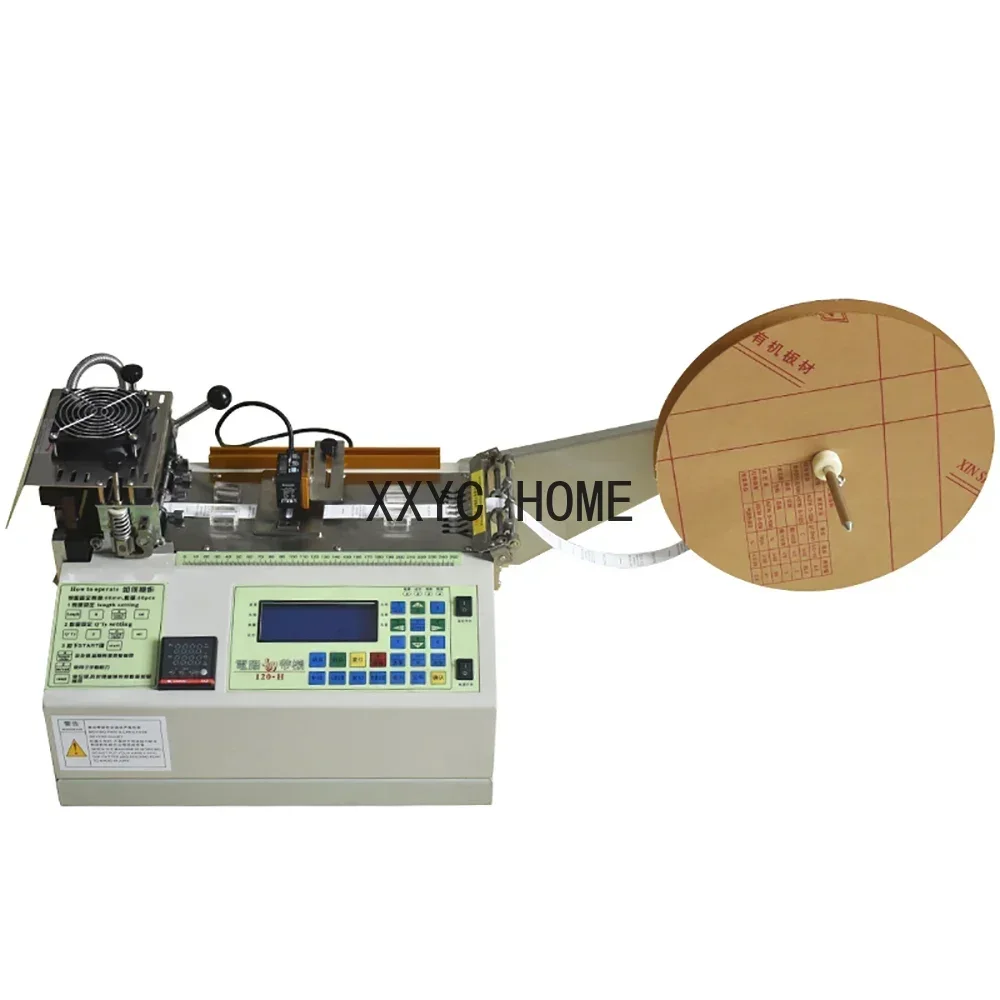 120 Electronic Eye Cold and Hot Cutting Infrared Positioning Trademark Cutting Machine  Trademark Tape Woven Label Cloth Label