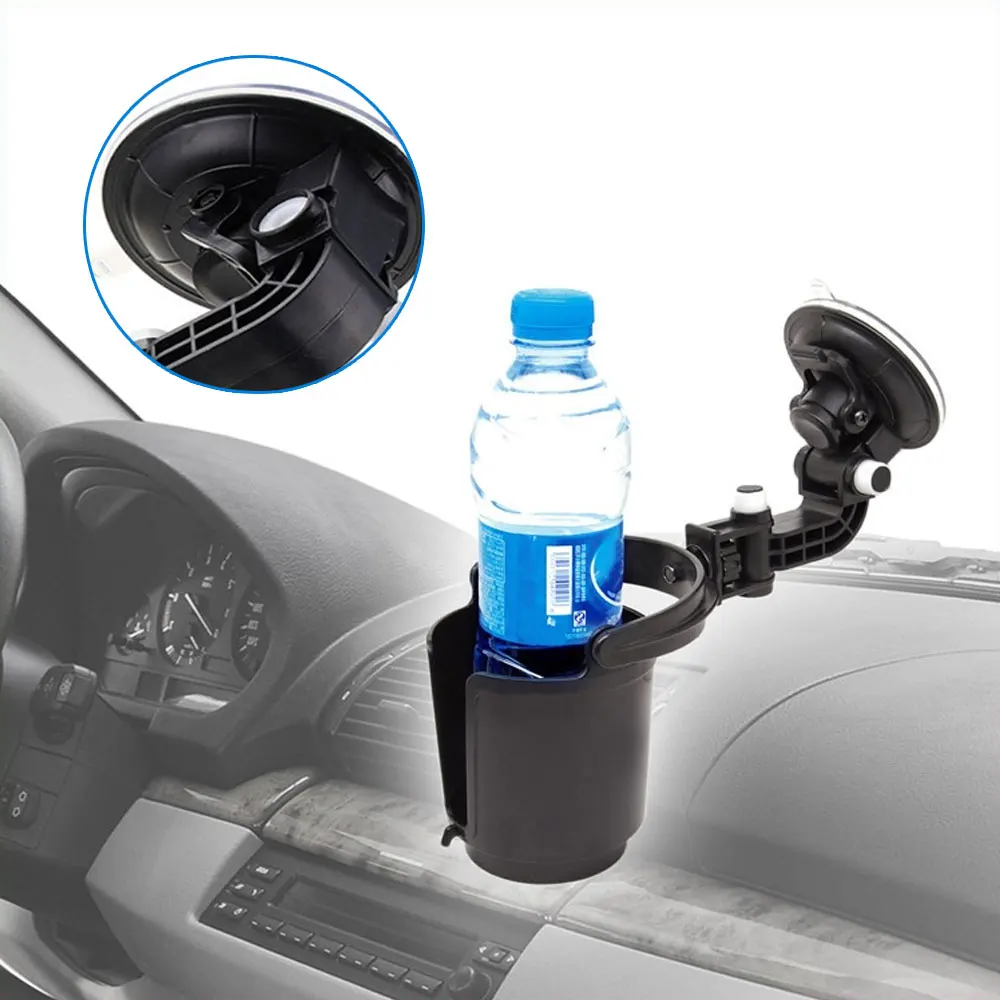 

Car Water Cup Holder Drink Barrel with Suction Cup Window Phone Holder Bracket Adjustable Car Drink Cup Bottle Holder Stands