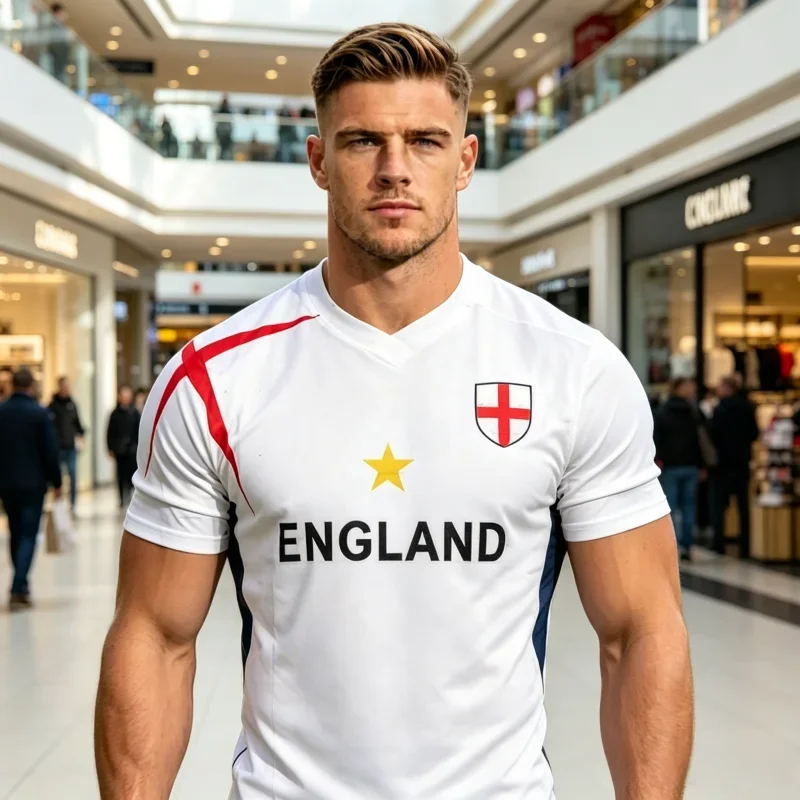 2026 New Hot Selling Suruida 25 Euro England Football Shirt Breathable Quick Drying Football Outdoor Sports Shirt - Parent-child
