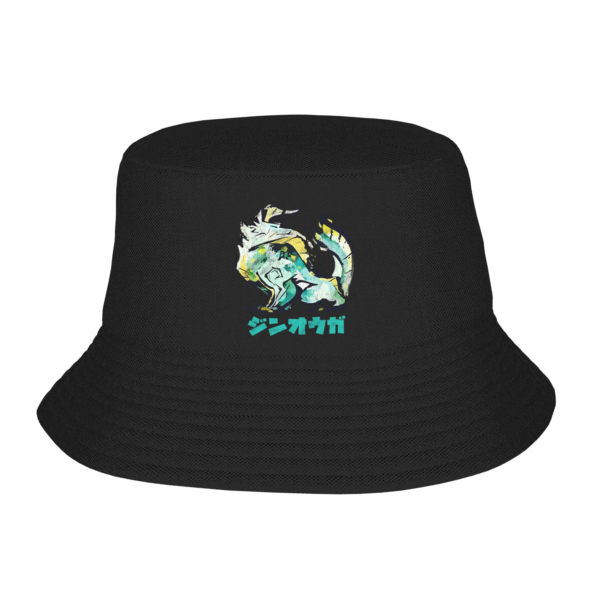 Monster Hunter  Bucket Hat Rise Zinogre Street Style Fisherman Caps For Unisex Casual Fishing Sun Hats Soft Fold Design Cap