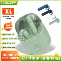 Original JBL TUNE 220 TWS True Wireless Bluetooth Earphones T220TWS Stereo Earbuds Bass Sound Headphones Headset Mic For JBL