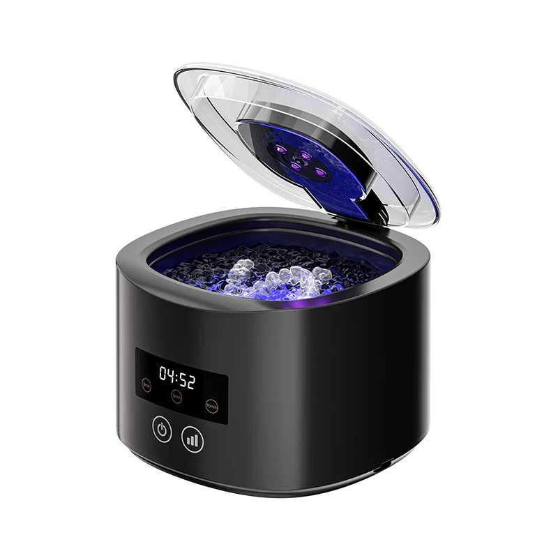 50KHz Ultrasonic Cleaner w/ Drain Basket & Tweezers, USB Rechargeable for Dentures Retainers