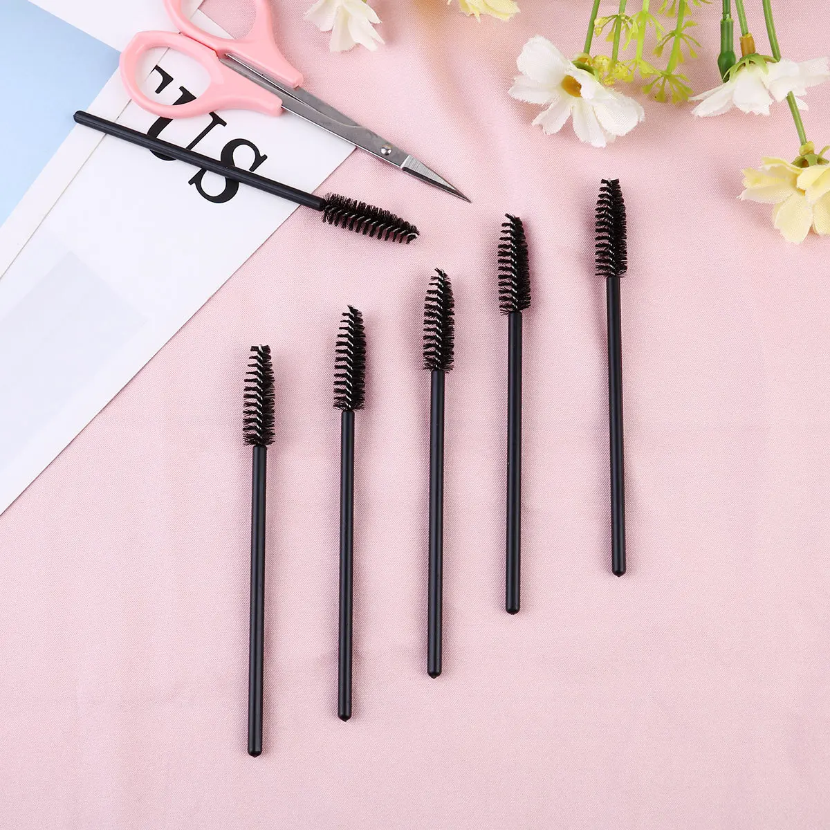 11 Uds 1 Juego de tijeras para pestañas, herramientas de recorte de cejas de acero inoxidable, maquillaje en espiral, juego de belleza, separación de estilismo de pestañas