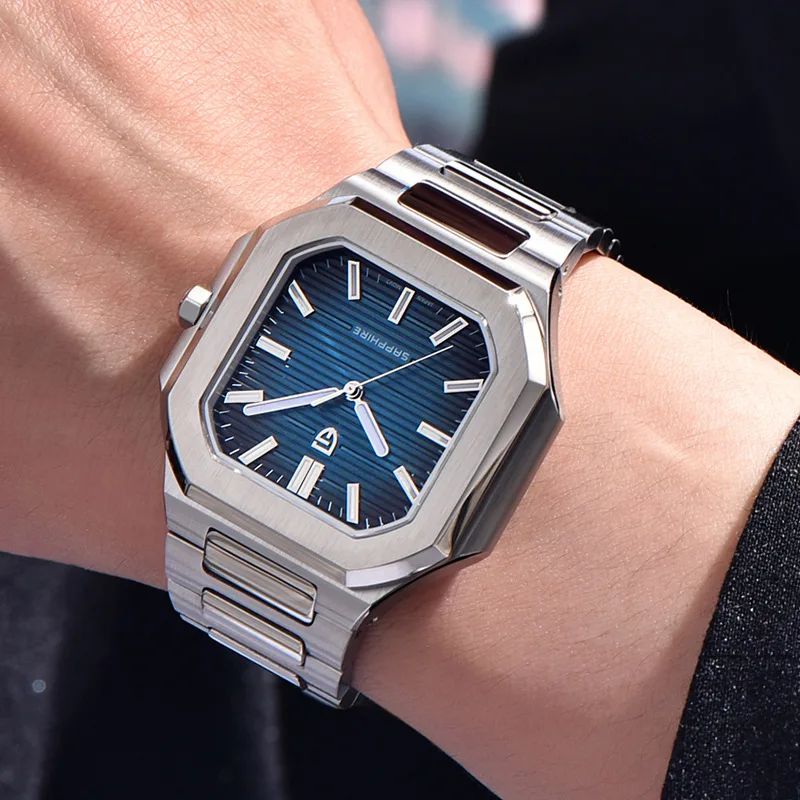 

Montre PAGANI DESIGN Fashion Quartz Wristwatches Brand Luxury Square Sapphire Watch 50M Waterproof Luminous for Men Reloj Hombre