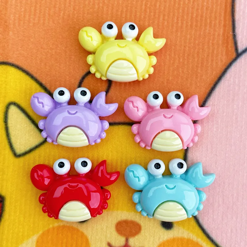 10Pcs Mini - Colour Cartoon Zoon Resin DIY Icebox Shoes Hat Barrette Mobile Phone Case Decoration Cream Glue Flat Back Patch