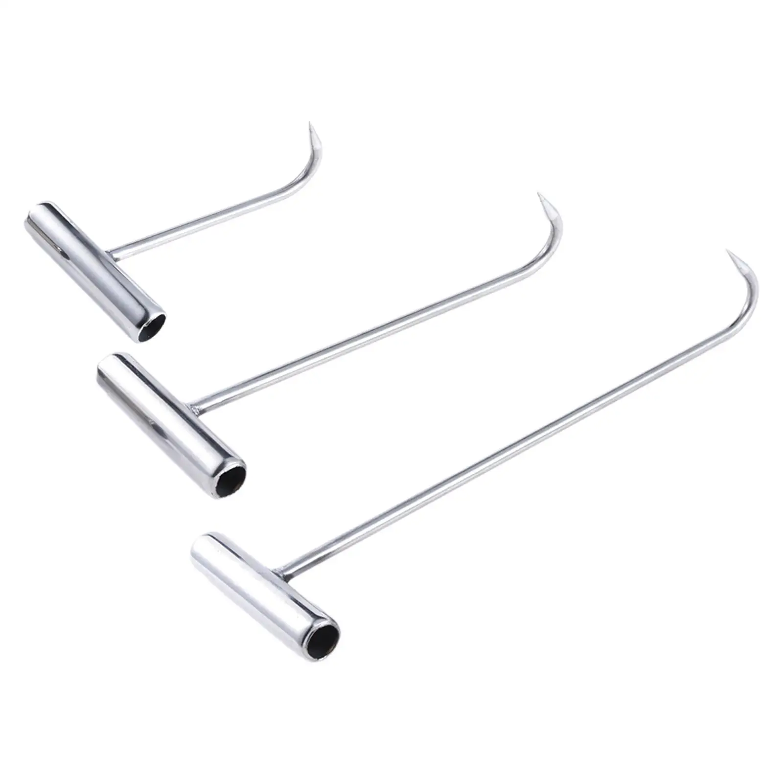 Stainless Steel Manhole Hook Lid Opener Meat Hook Utility Tool for Hunter Kitchen and Butchers