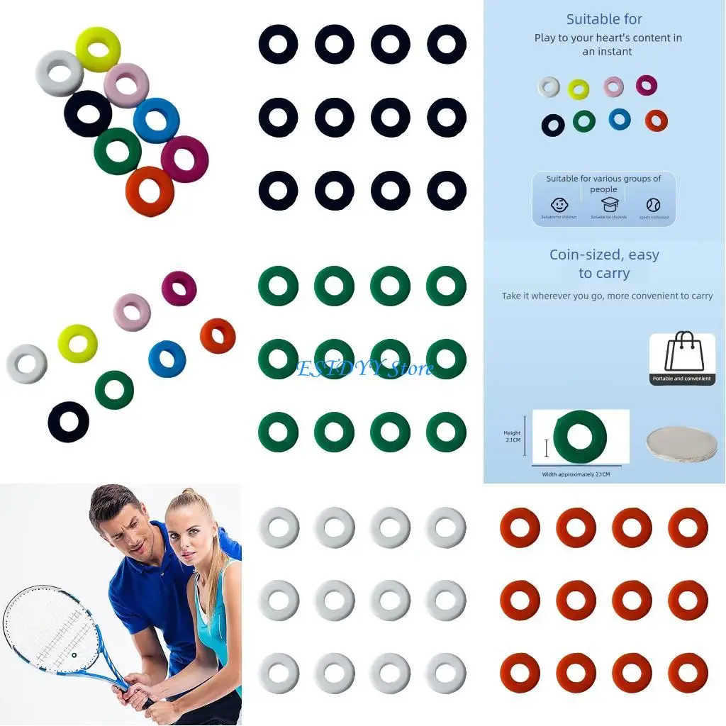 

G6DE Ergonomic Silicones Tennis Dampener Improves Grip Comfort For Competitive Play