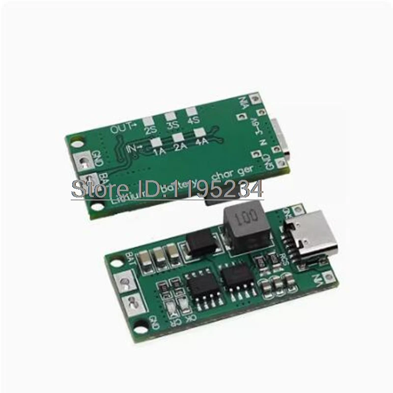 2 strings 3 strings 4 strings lithium-ion battery charger battery protection board TypeC USB boost charging board DC3-5V