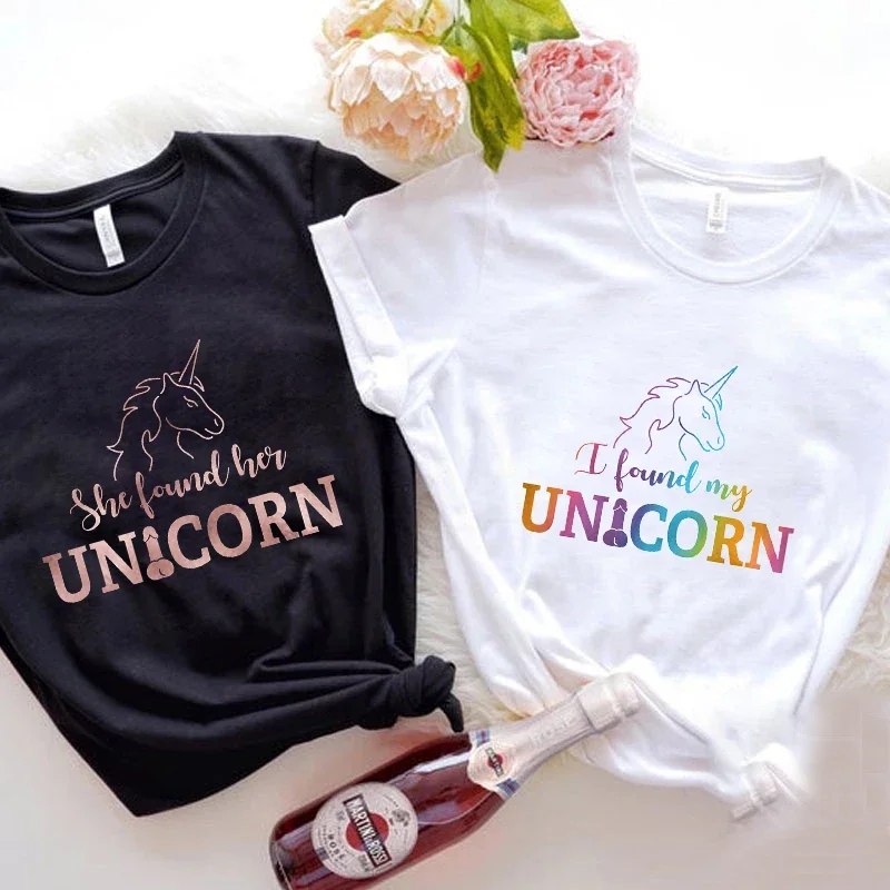 

Clothes Ladies Summer T Clothing She Found Her Horse Hen Party T-Shirt Fashion Casual T-shirts Trend Women Female Graphic Tee