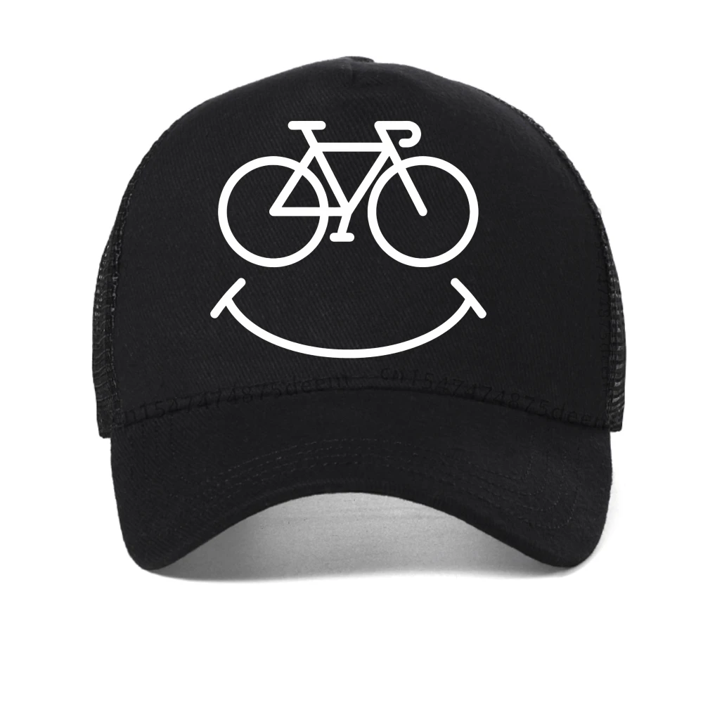 

Bike Smile Print baseball cap Casual Summer For Men Women Streetwear snapback hat fashion adjustable mesh Trucker hats