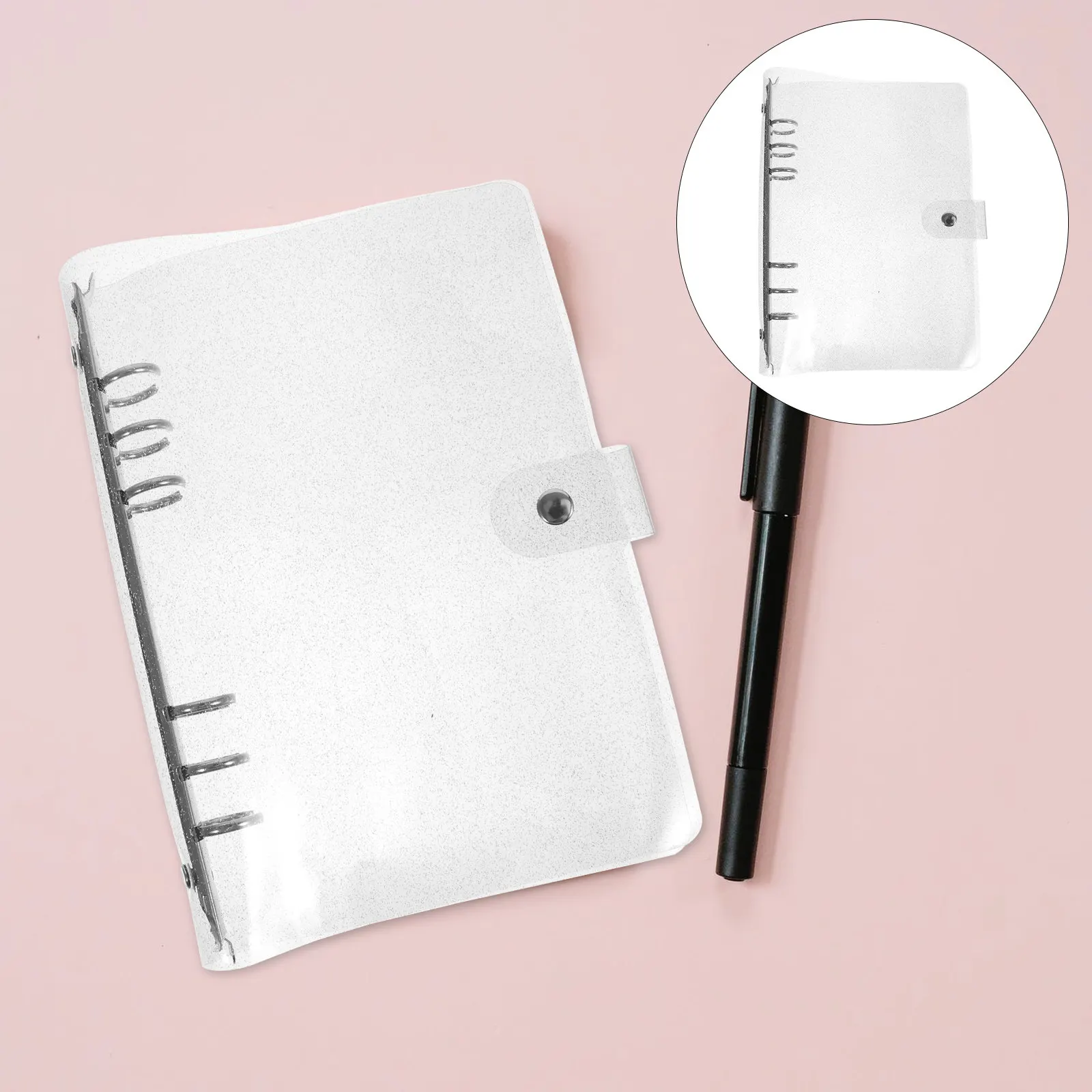 

1Pcs PVC Loose-Leaf Binder Cover Notebook Protector Handbook Protective Case Notepad Organizer Office Supply