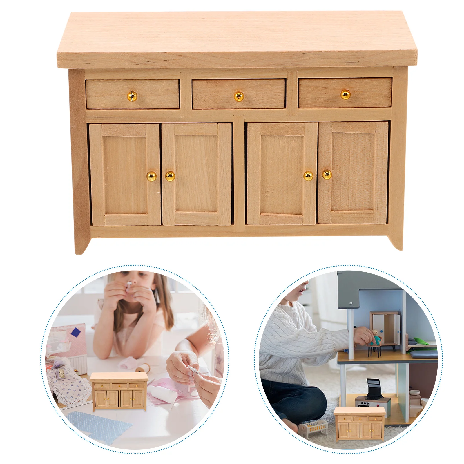 가정용 가구 인형의 집 주방 캐비닛 수납 미니어처 미니어처 서랍