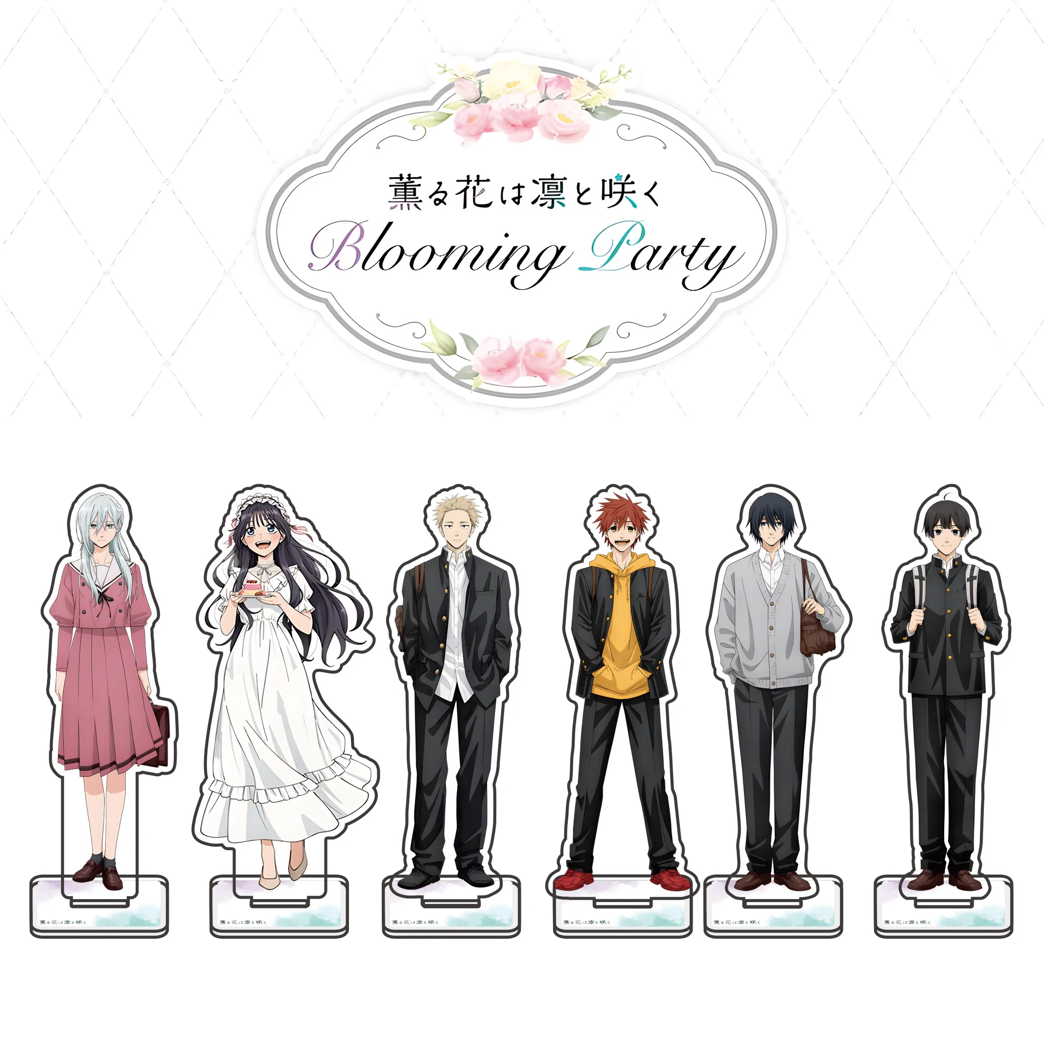 Anime The Fragrant Flower Blooms with Dignity 15cm Acrylic Stand  Love Story Model Plate Decoration Originality Desk key chains