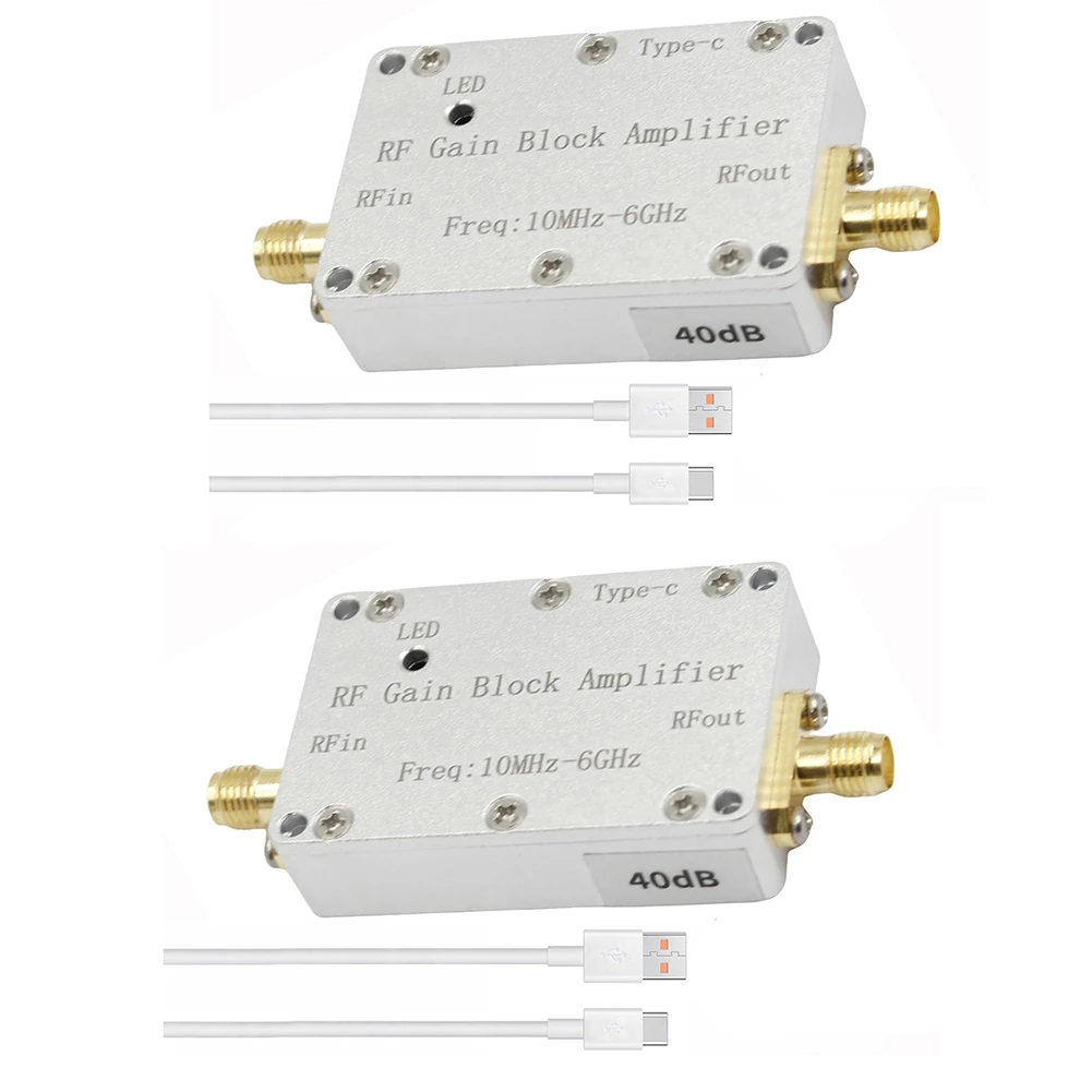 

2PCS 10M-6GHz 40dB RF Gain Amplifier 433M 1.2G 1.5G 2.4G 5.8G Receiving Amplifier Module RF Gain Amplifier