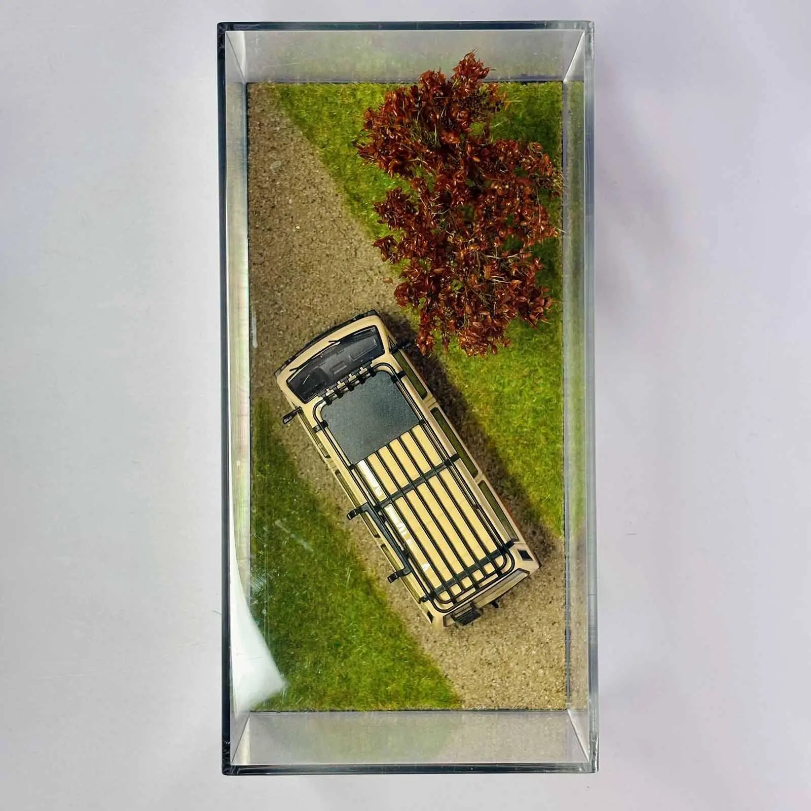 

Diorama 1/64 Display Case for Car, Storage And Box, Sandpit Model for Miniature Accessories
