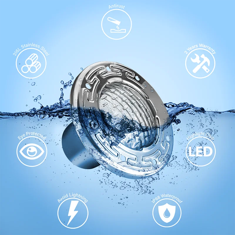 Refined 6-inch 50ft AC12V 120 Volt Underwater Diode Pool Spa for pool and spa replacements