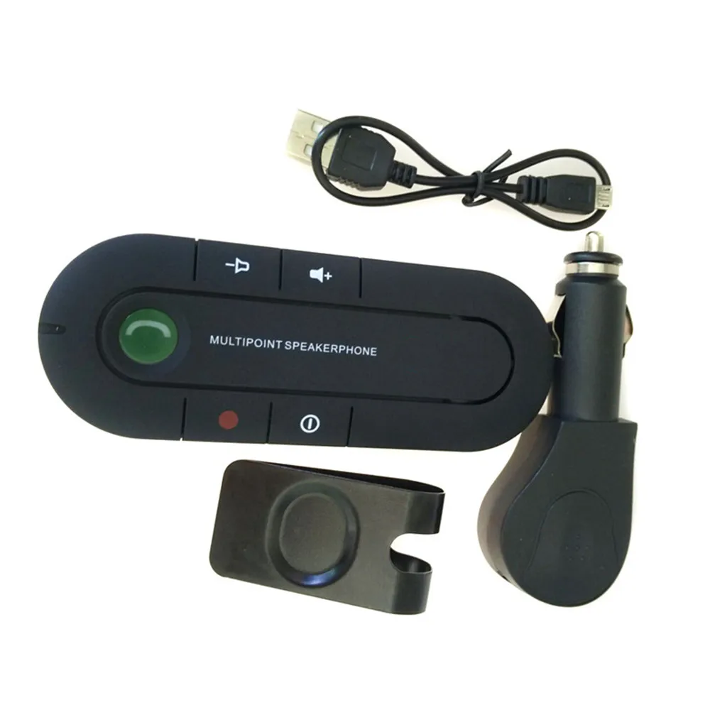 Car Wireless Bluetooth-compatible Speakers Handsfree Speakerphone Sun Visor MP3 Player