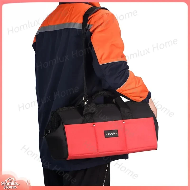 Custom Portable Tool Storage Bag for Electricians Woodworking Repair Heavy Duty Oxford Cloth Shoulder Toolbox with Multiple