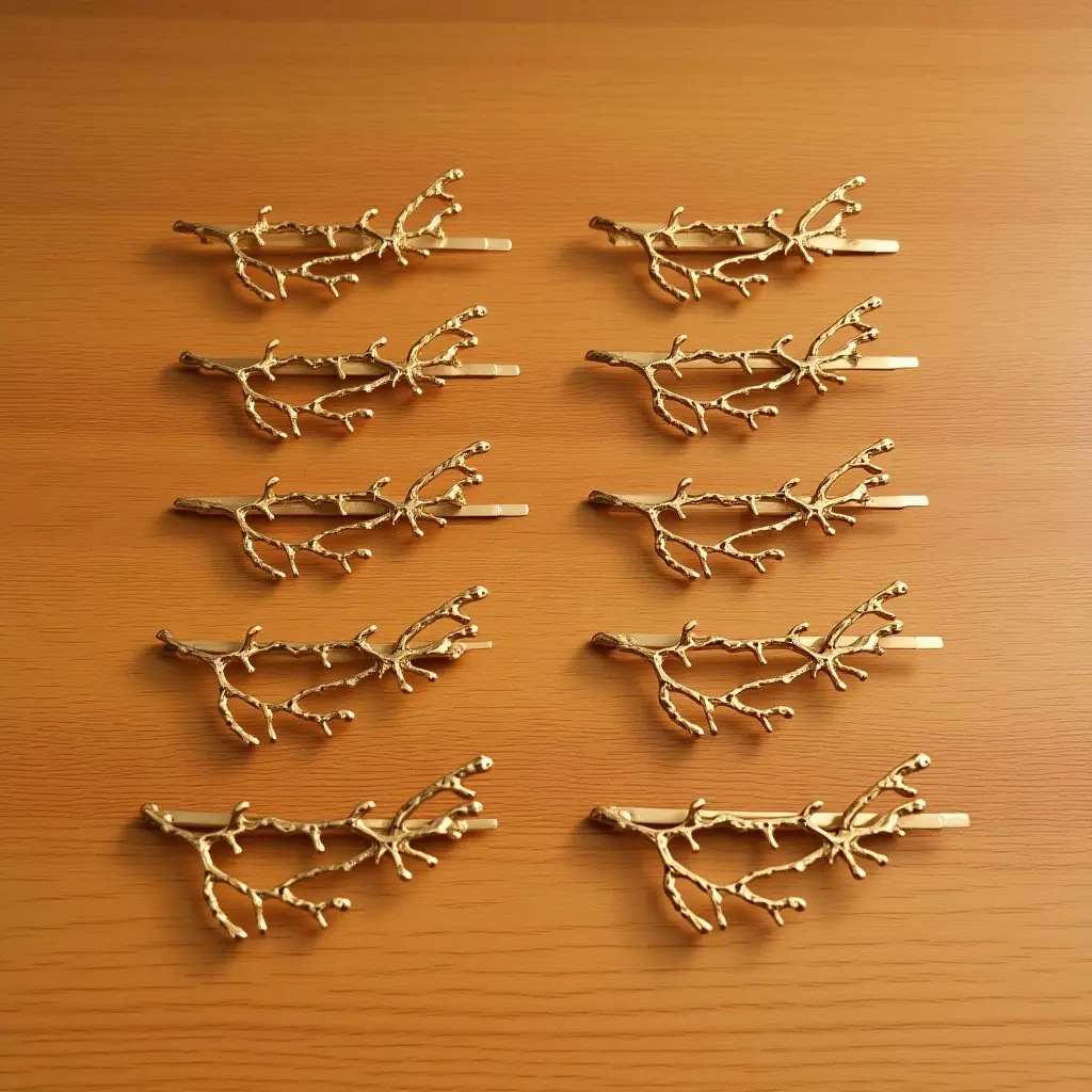 

10Pcs Exquisite Branch Antler Hairpins Hair Clip Alloy Hairpin Accessories Creative Design for All Hairstyles Attractive