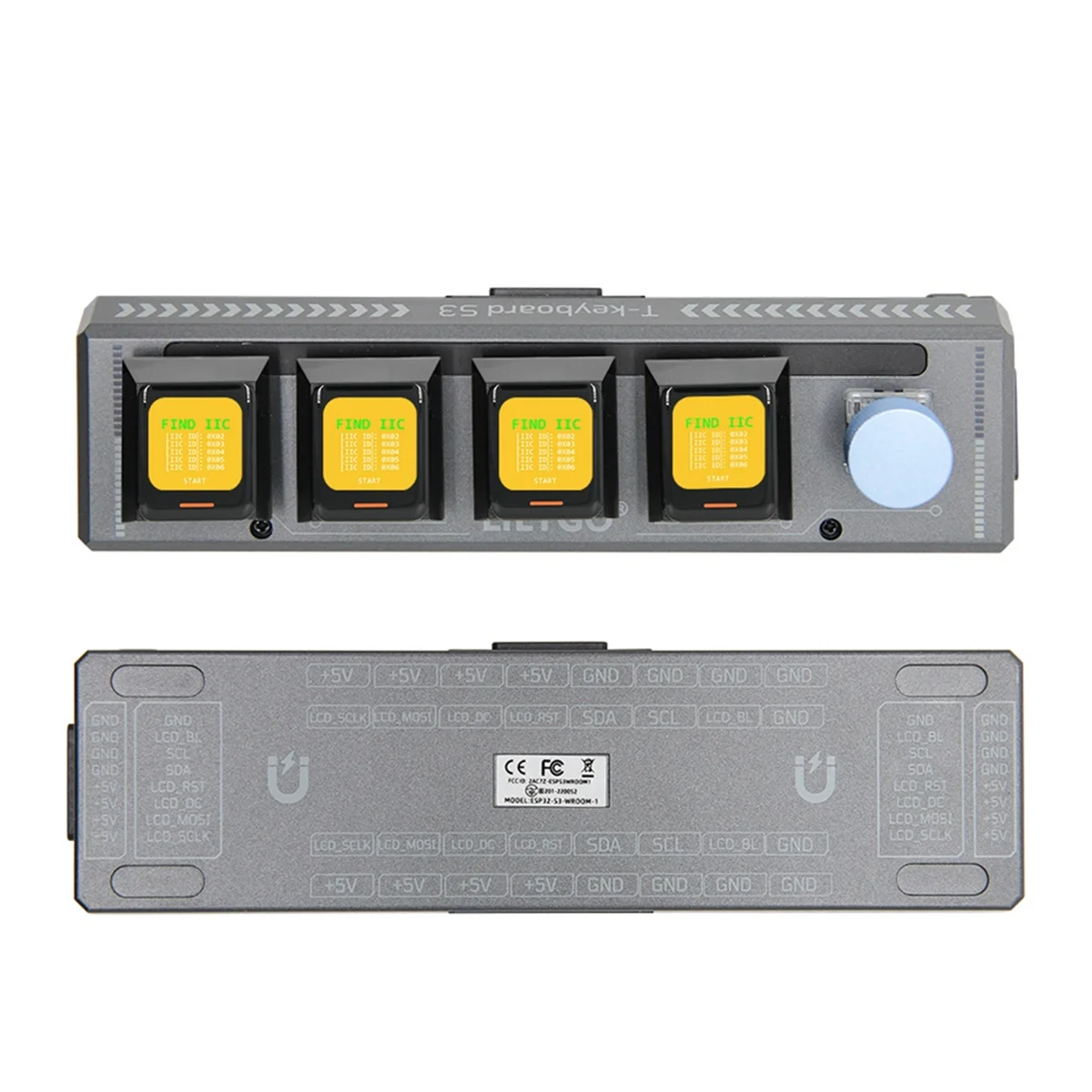 M86K T-Keyboard-S3 Pro ESP32-S3 Placa de desarrollo de teclado Botón LCD de 0,85 pulgadas WiFi Bluetooth STM32 Módulo codificador RGB, B