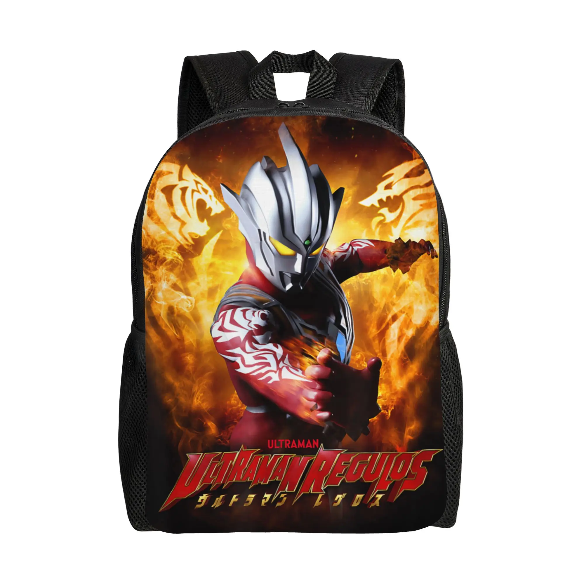 

Bandai backpacks ULTRAMAN REGULOS Poster Visual A Daypack mochila Cool Journey Zipper Closure Rucksack
