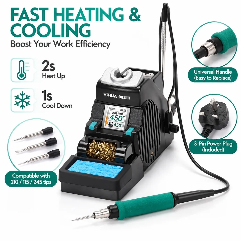 YIHUA 982-III C210 Soldering Iron Precision Soldering Station Control Temperature Welding Rework Station