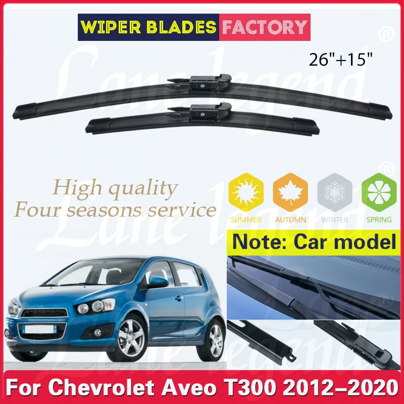 

Car Wiper For Chevrolet Aveo T300 2012 - 2020 Front Wiper Blades Soft Rubber Windscreen Auto Windshield 26"+15" Car Accessories