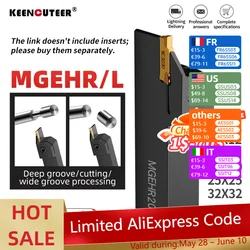 Portautensili per scanalatura serie completa MGEHR1212 MGEHR1616 MGEHR2020 MGEHR2525 inserto per scanalatura in metallo duro MGMN150 MGMN200 MGMN300 MGMN400 utensili per tornio per metalli porta utensili tornio