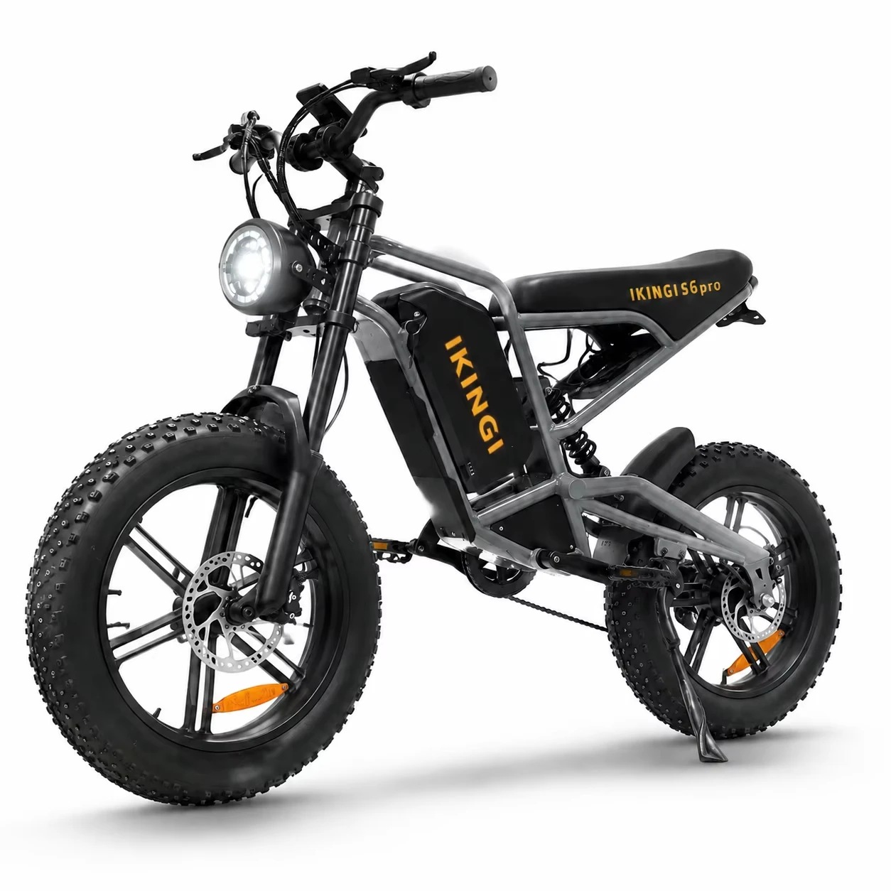 Adult Off-Road E-Bike 1500W 60V 23.4Ah, 48MPH Full Suspension Electric Bicycle, 7-Speed Moped Style Fat Tire Bike with LCD Display and 1000LM Bright LED Light image 2