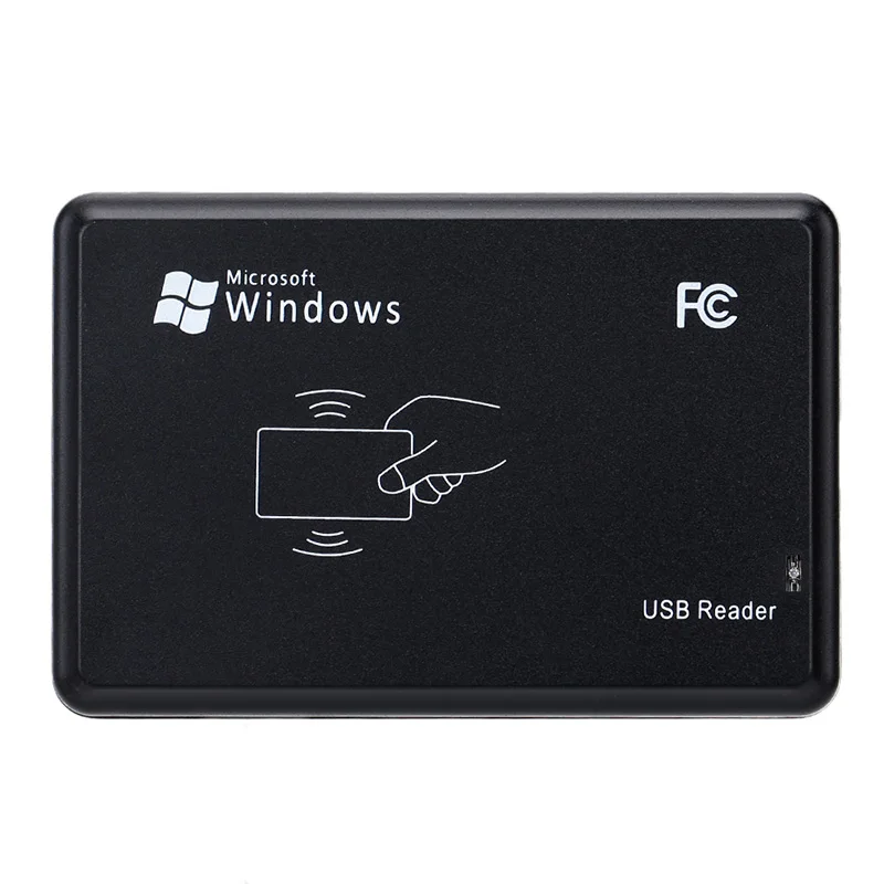 Imagem -05 - Smart Rfid id Card Reader Preto Usb Sensor de Proximidade Cartões Compatíveis Etiquetas Não Precisa de Driver Em4100em4200em4305t5577 125khz