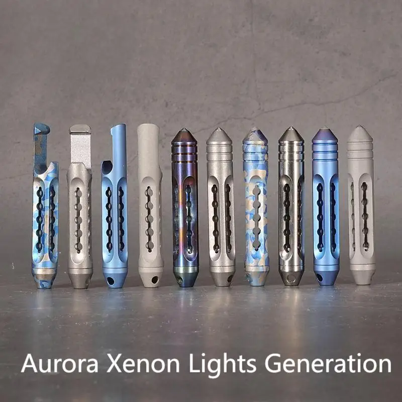 

1 шт., карманный инструмент EDC Aurora 1-го поколения, открывалка для бутылок из титанового сплава, брелок для ключей, светильник