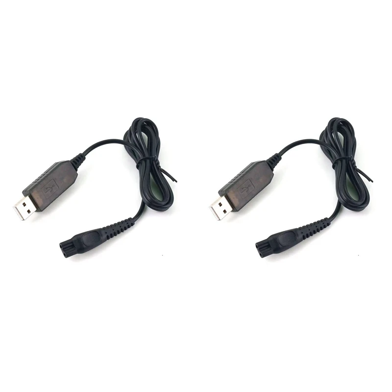 2Pcs USB Charging Cable HQ8505 Power Charger Adapter For Phillip Razor  Shaver 7120 7140 7160 7165 7141 7240 786