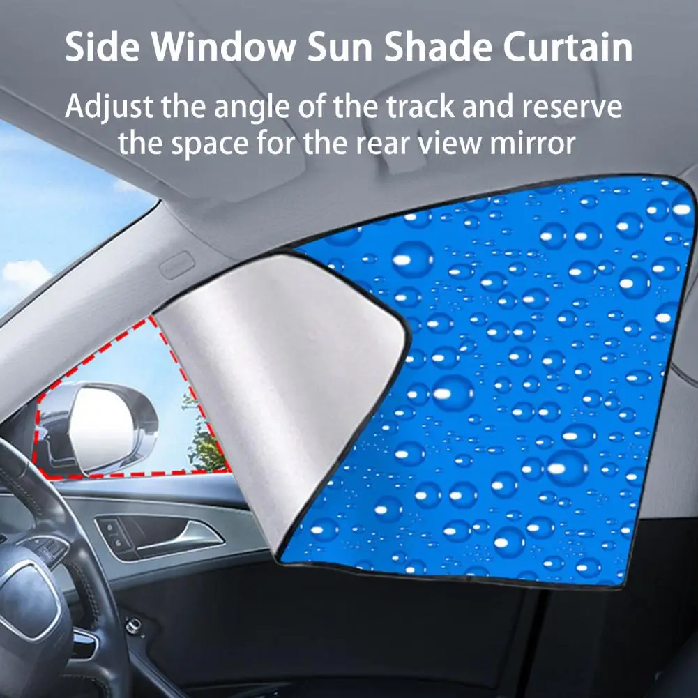 Reliable Car Sun Visor Convenient Storage Waterproof Car Sun Shade Side Window Curtain  Portable Window Drape Car Accessory