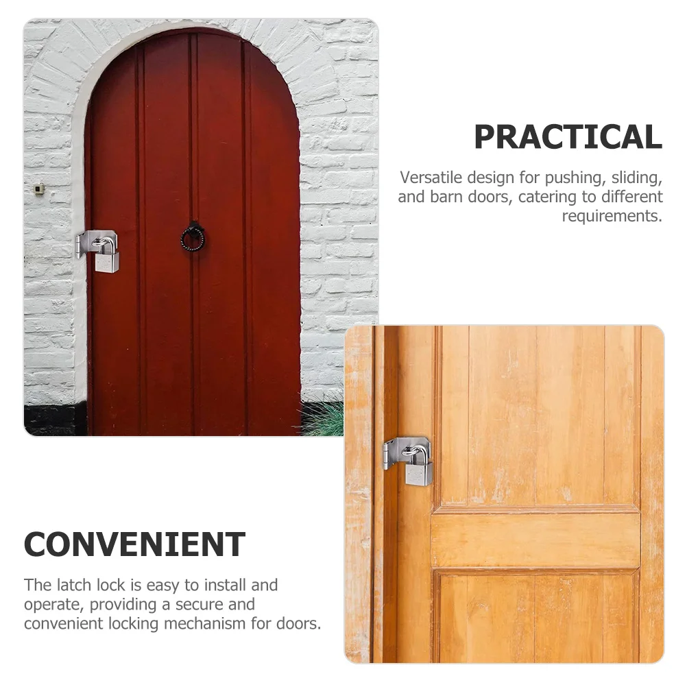 

Stainless Steel Lock Hasp Latch 4 Inch 90 Degree Metal Padlock Hinge Gate Shed Door Security Lock Hasp Latch Garage Door Locks